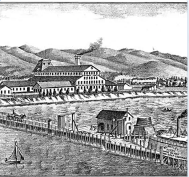 Drawing of the Standard Soap Factory ca. 1890